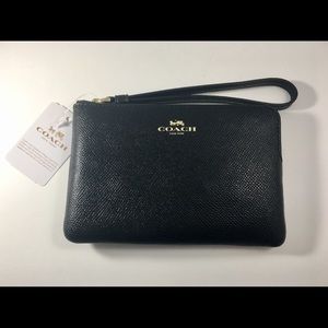 Small Black Coach Wristlet
